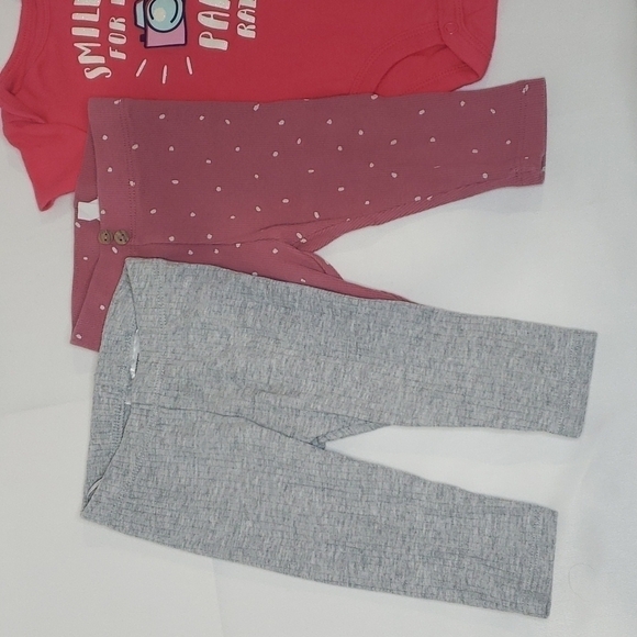 5/$30 H&M Cotton Leggings Polka Dot + PAPArazzi Bodysuit Dad - Picture 3 of 8